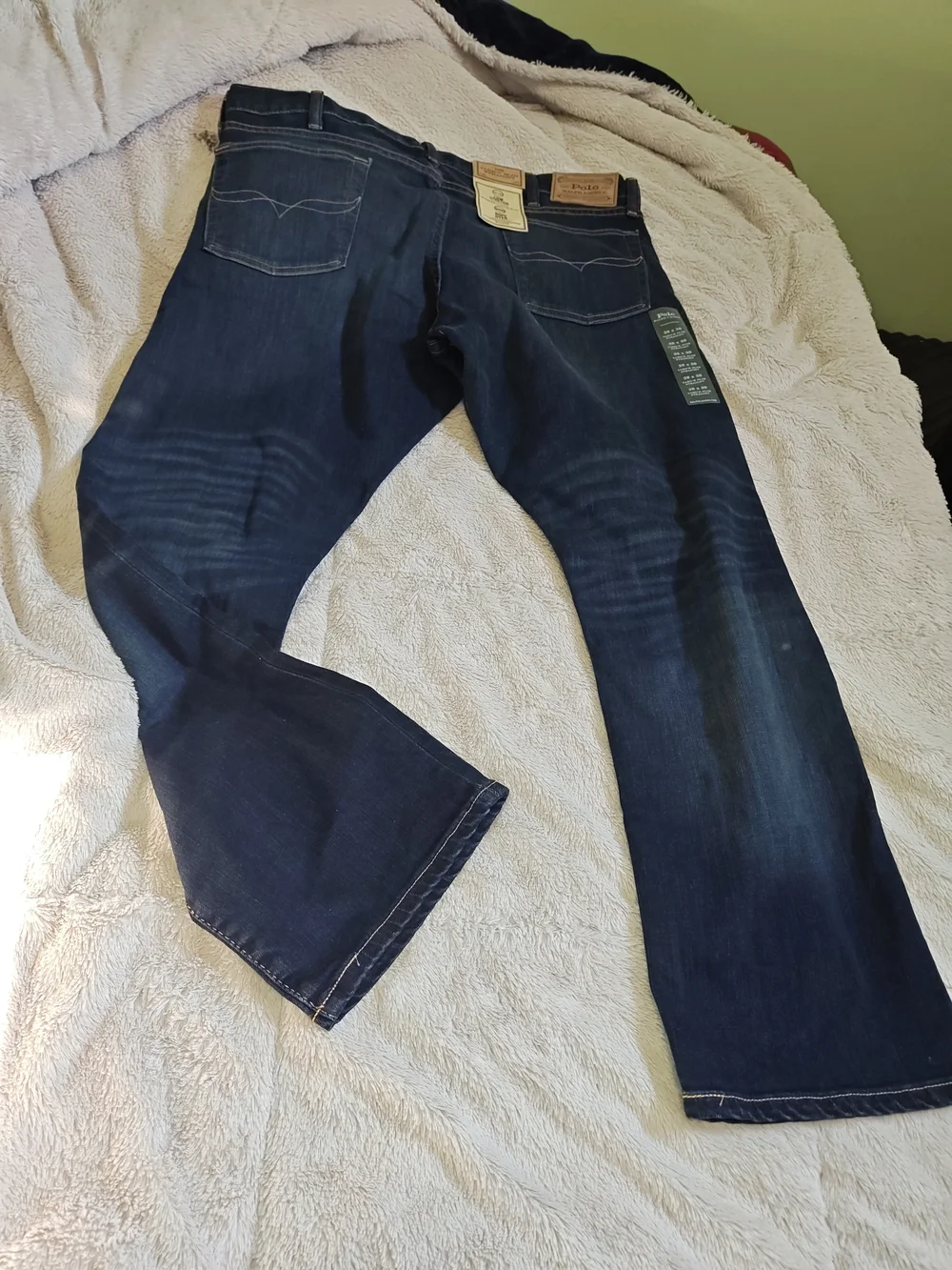 Polo by Ralph Lauren Men's Dark Indigo Bootcut Jeans 38x30